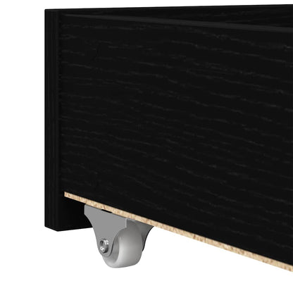 vidaXL Daybed with Headboard Black Oak 90 x 200 cm Engineered Wood