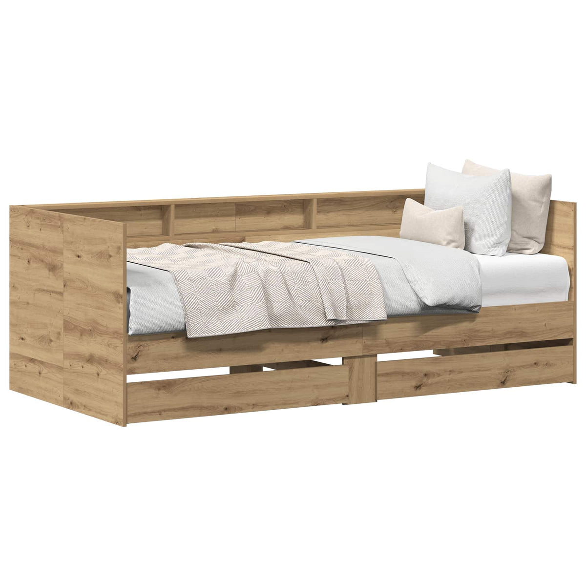 vidaXL Daybed with Drawer Artisan Oak 75 x 190 cm Engineered Wood