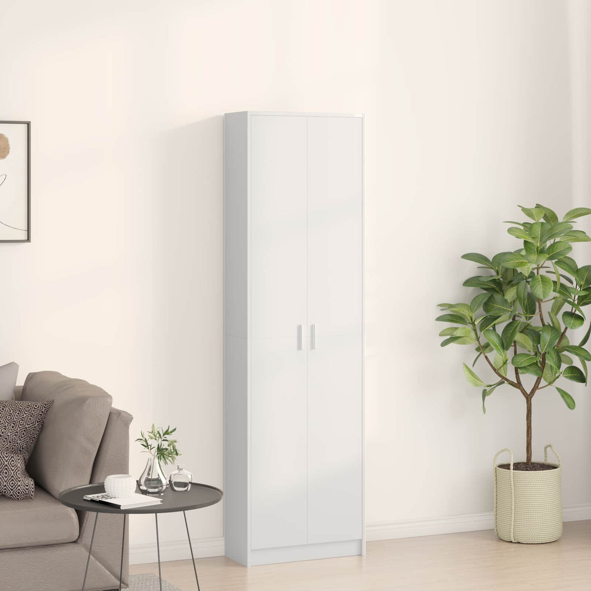 vidaXL Wardrobe White 55 x 25 x 189 cm Engineered Wood