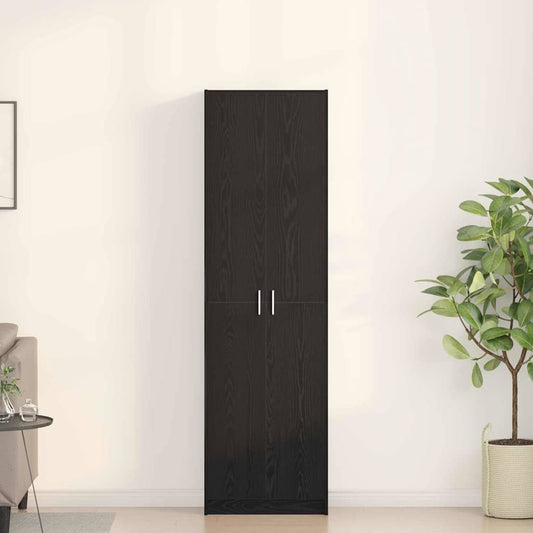 vidaXL Wardrobe Black Oak 55 x 25 x 189 cm Engineered Wood