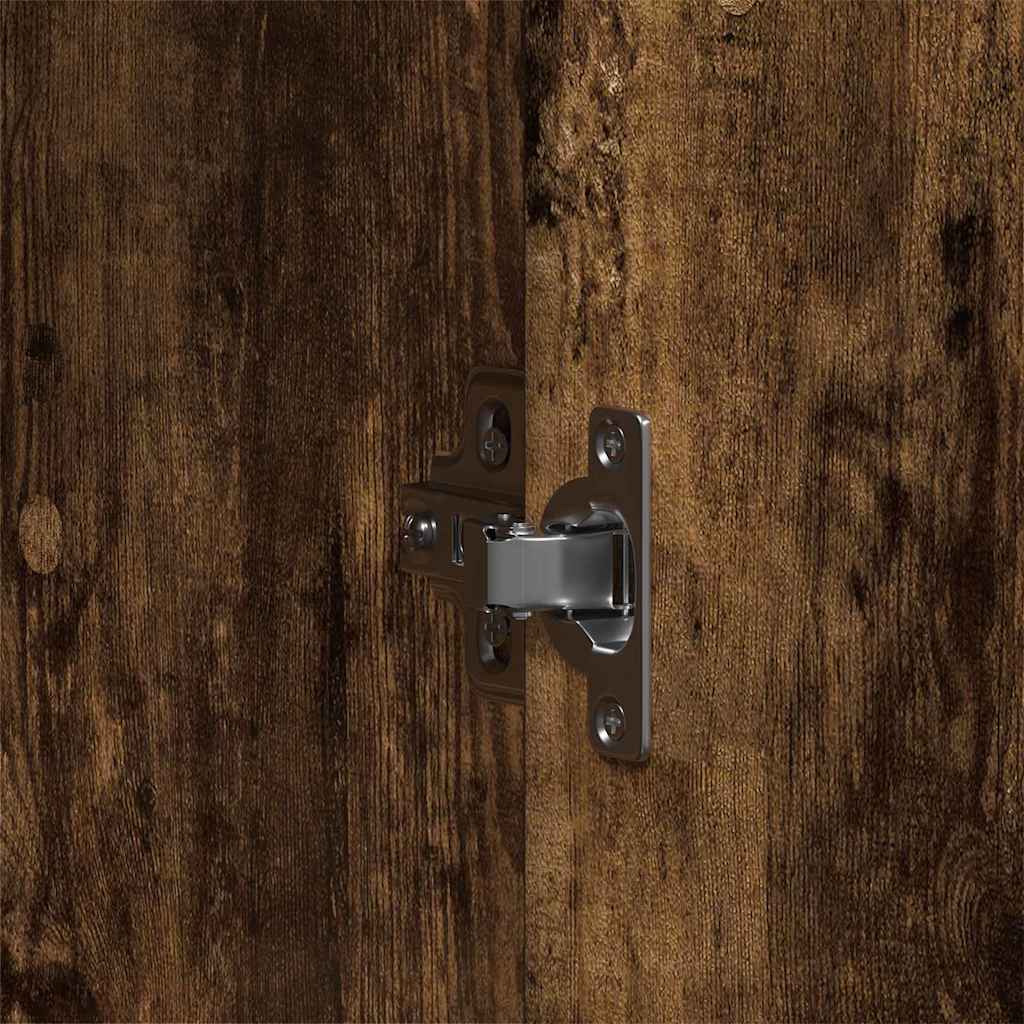 vidaXL Wardrobe with Shelf Smoked Oak 55 x 25 x 189 cm Engineered Wood