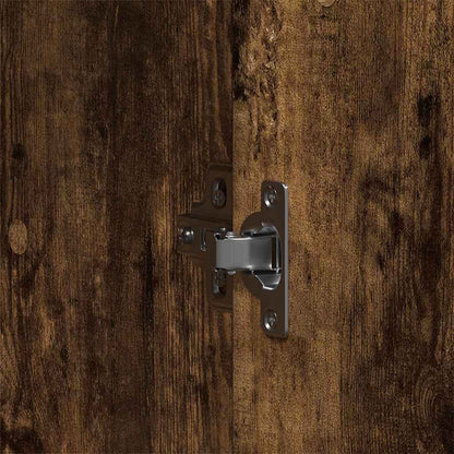 vidaXL Wardrobe with Shelf Smoked Oak 55 x 25 x 189 cm Engineered Wood