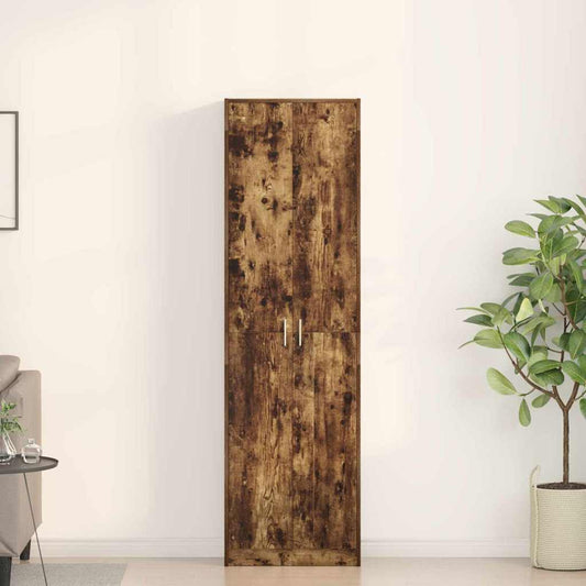 vidaXL Wardrobe Smoked Oak 55 x 25 x 189 cm Engineered Wood