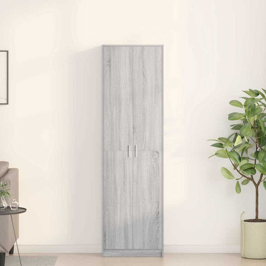 vidaXL Wardrobe Grey Sonoma 55 x 25 x 189 cm Engineered Wood