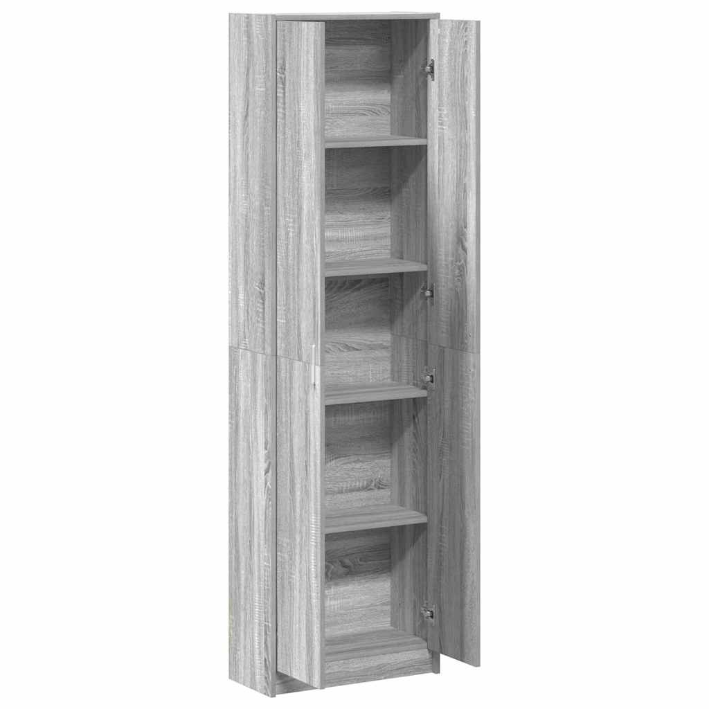 vidaXL Wardrobe Grey Sonoma 55 x 25 x 189 cm Engineered Wood