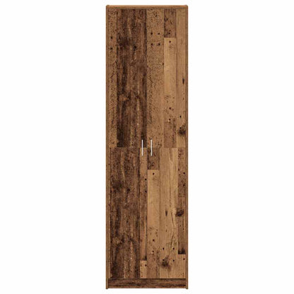 vidaXL Wardrobe with Shelf Old Wood 55 x 25 x 189 cm Engineered Wood