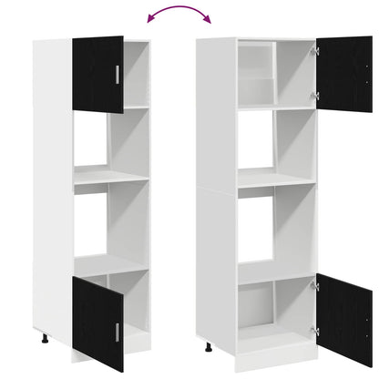 vidaXL Hanging Cabinet Black Oak 60 x 57 x 207 cm Engineered Wood
