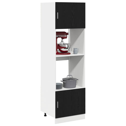 vidaXL Hanging Cabinet Black Oak 60 x 57 x 207 cm Engineered Wood