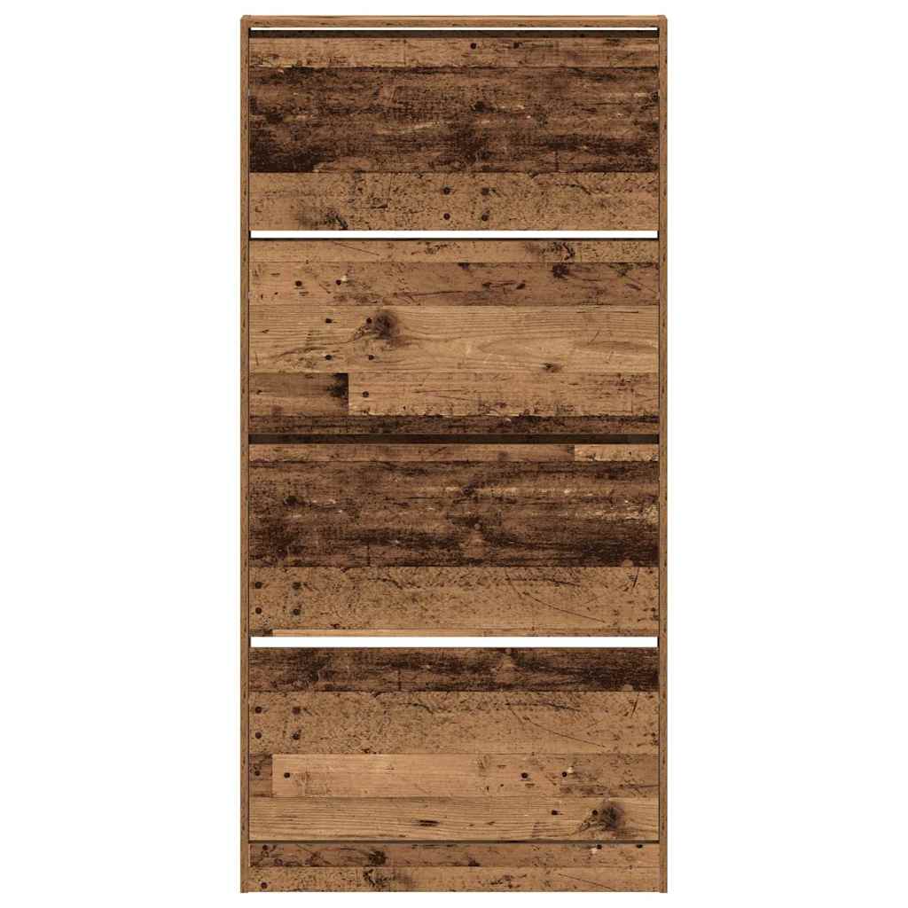 vidaXL Shoe Cabinet Old Wood 80 x 21 x 163.5 cm Engineered Wood
