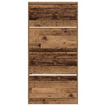 vidaXL Shoe Cabinet Old Wood 80 x 21 x 163.5 cm Engineered Wood