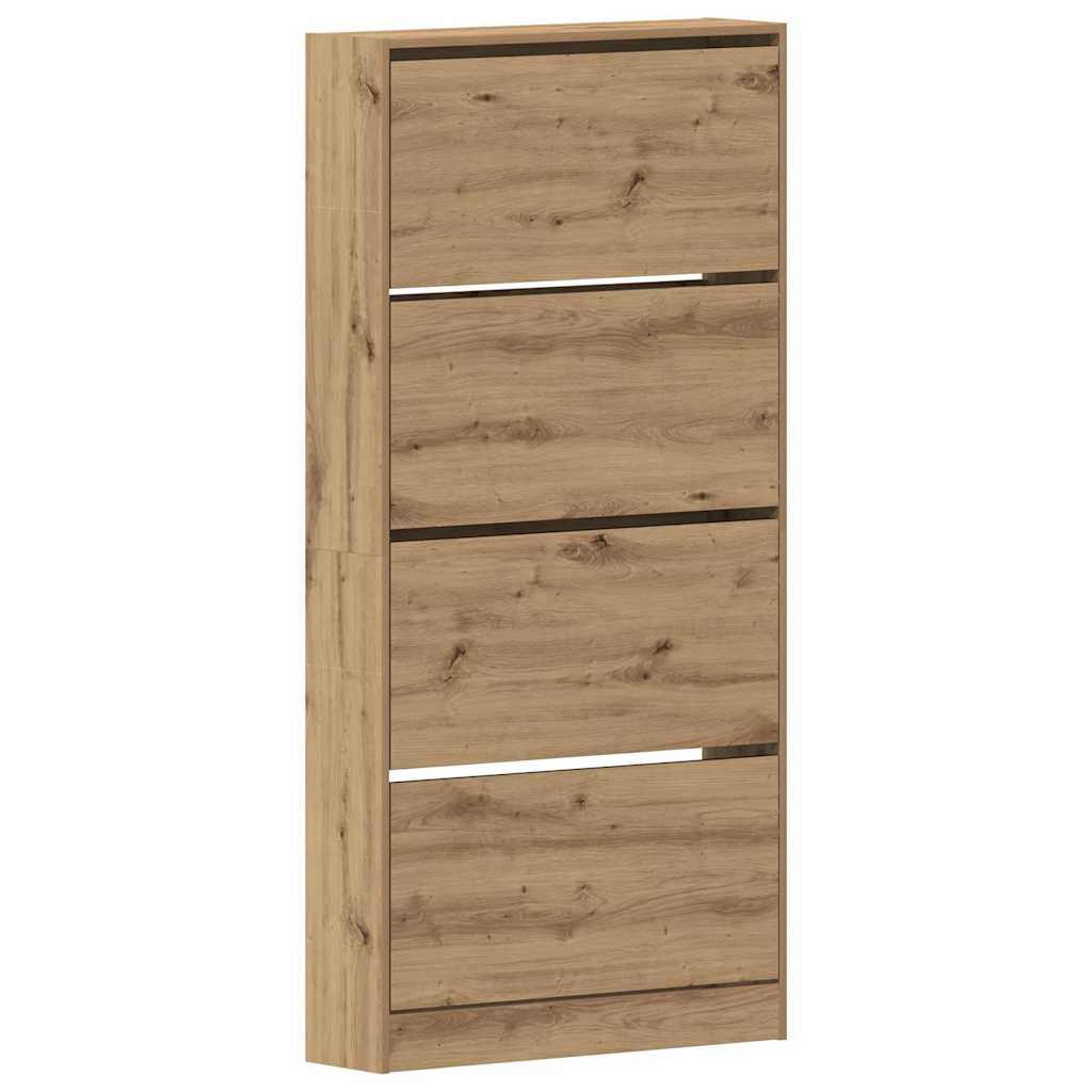 vidaXL Shoe Cabinet 80 x 21 x 163.5 cm Engineered Wood Artisan Oak