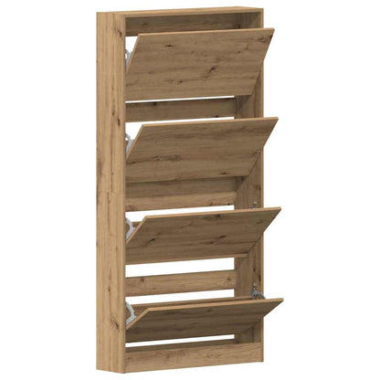 vidaXL Shoe Cabinet 80 x 21 x 163.5 cm Engineered Wood Artisan Oak