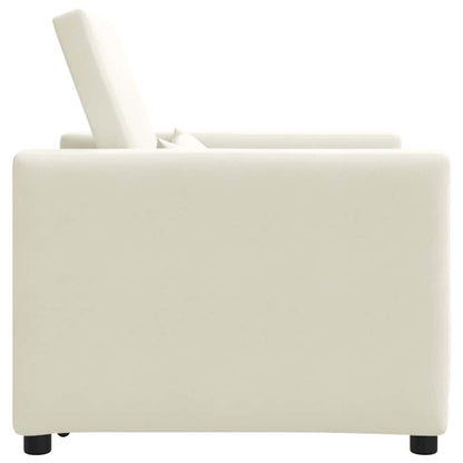 vidaXL Single Sofa Bed Reclining Cream 90 x 165 x 87 cm Velvet