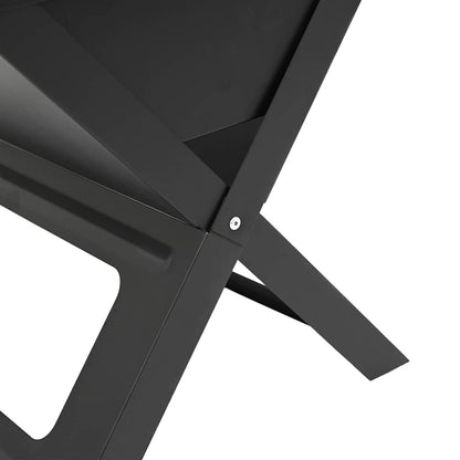 vidaXL Outdoor Grill Black 46 x 30 x 31 cm Steel