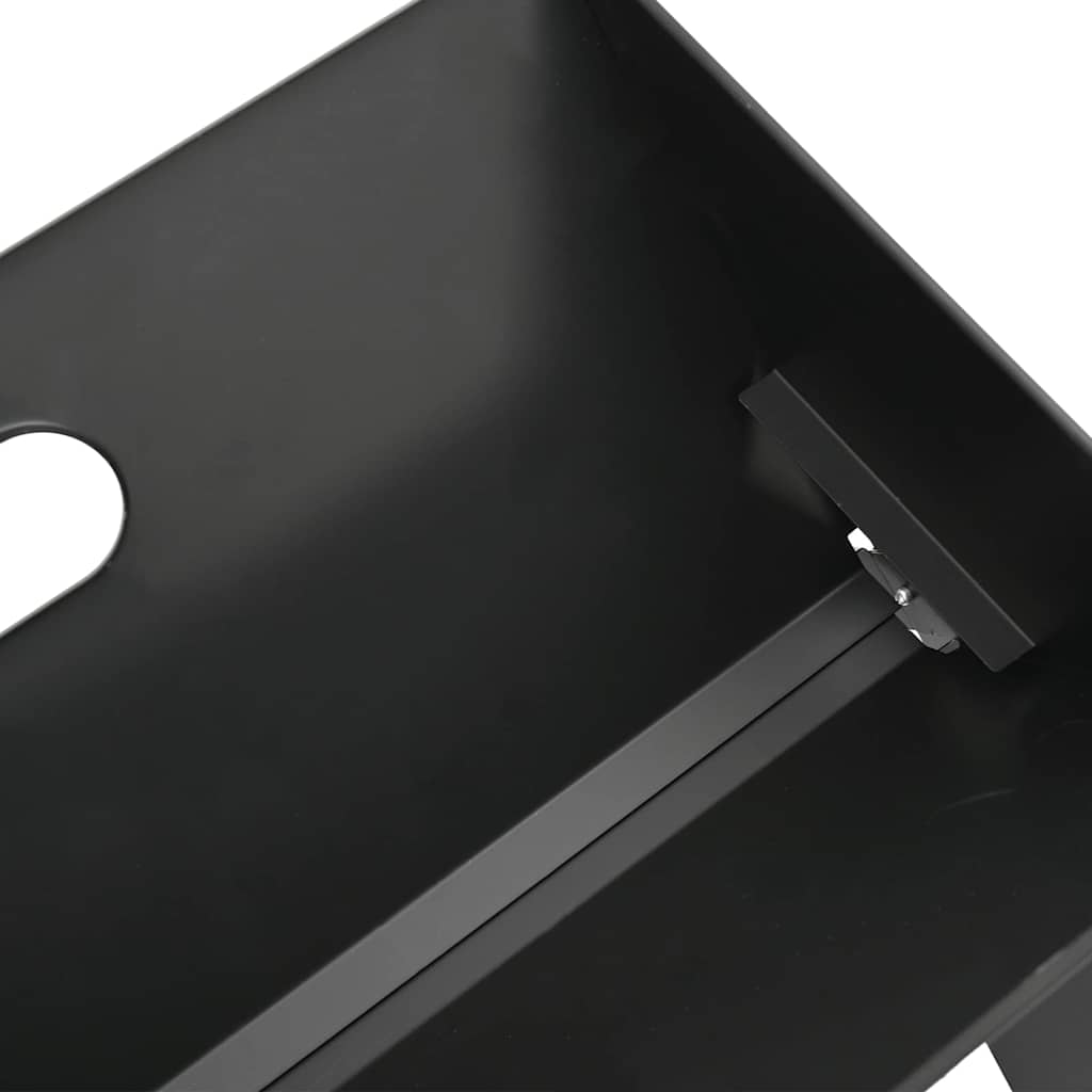 vidaXL Outdoor Grill Black 46 x 30 x 31 cm Steel