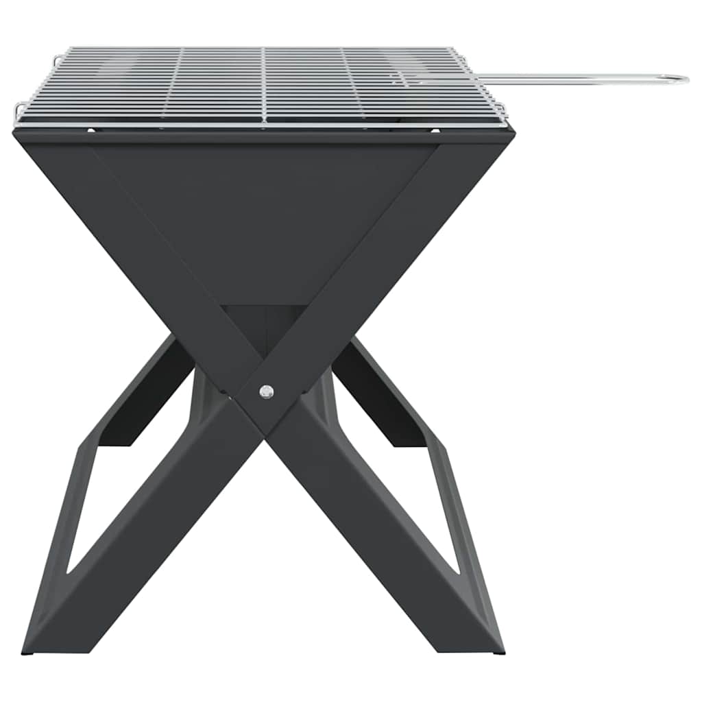 vidaXL Outdoor Grill Black 46 x 30 x 31 cm Steel