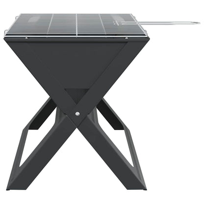 vidaXL Outdoor Grill Black 46 x 30 x 31 cm Steel