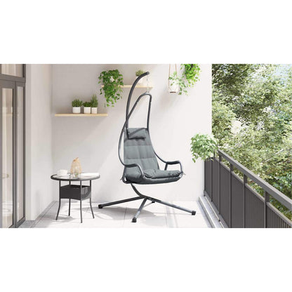 vidaXL Hanging Egg Chair Folding Anthracite 94 x 107 x 196.5 cm Steel