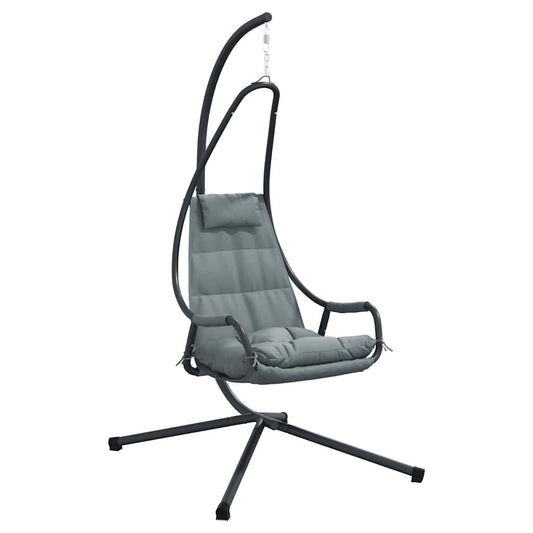 vidaXL Hanging Egg Chair Steel 94 x 107 x 196.5 cm Anthracite