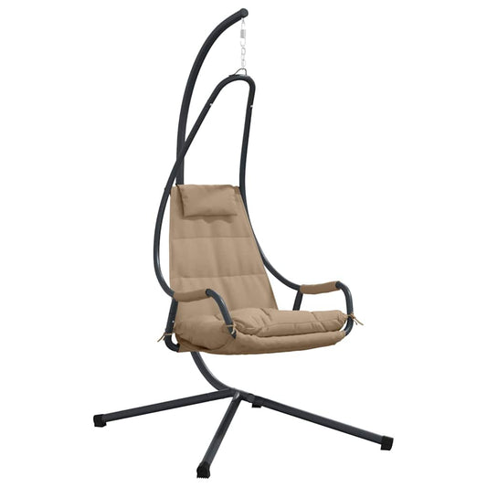 vidaXL Hanging Egg Chair Steel 94 x 107 x 196.5 cm Taupe