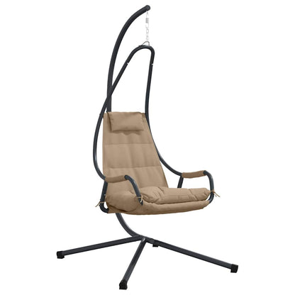 vidaXL Hanging Egg Chair Folding Taupe 94 x 107 x 196.5 cm Steel