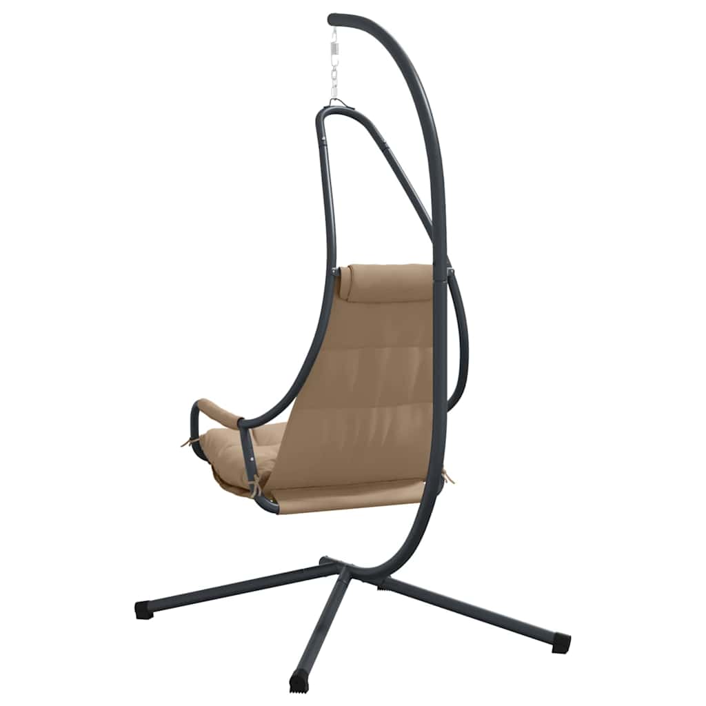 vidaXL Hanging Egg Chair Folding Taupe 94 x 107 x 196.5 cm Steel
