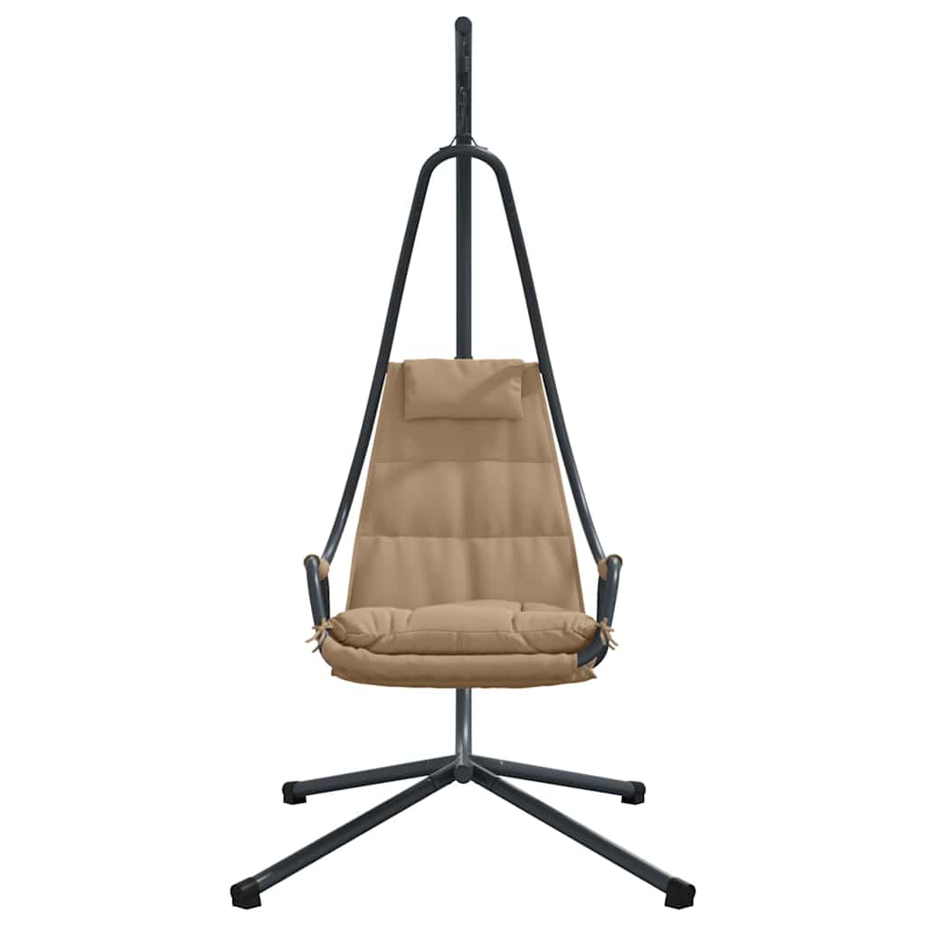 vidaXL Hanging Egg Chair Folding Taupe 94 x 107 x 196.5 cm Steel