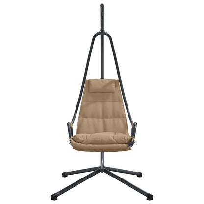 vidaXL Hanging Egg Chair Folding Taupe 94 x 107 x 196.5 cm Steel