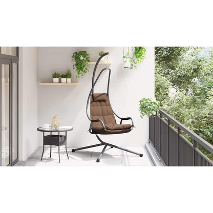 vidaXL Hanging Egg Chair Folding Coffee 94 x 107 x 196.5 cm Steel
