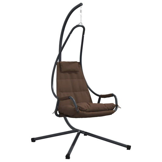 vidaXL Hanging Egg Chair Steel 94 x 107 x 196.5 cm Coffee