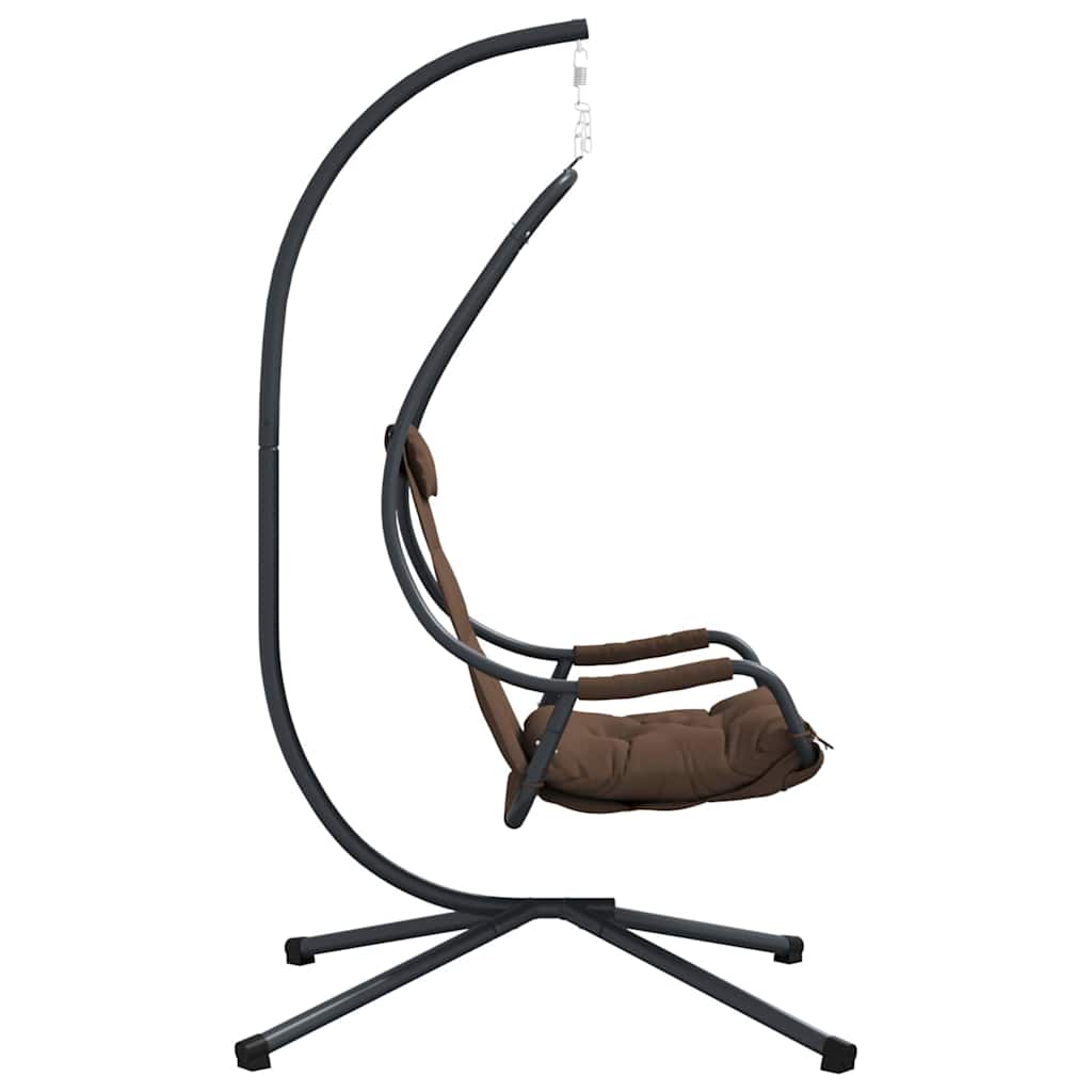 vidaXL Hanging Egg Chair Folding Coffee 94 x 107 x 196.5 cm Steel