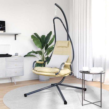 vidaXL Hanging Egg Chair Folding Beige 94 x 107 x 196.5 cm Steel