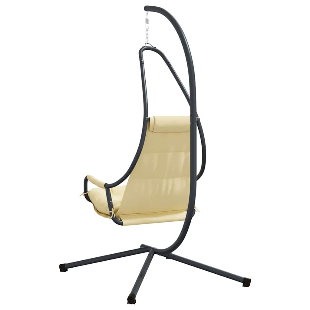 vidaXL Hanging Egg Chair Folding Beige 94 x 107 x 196.5 cm Steel