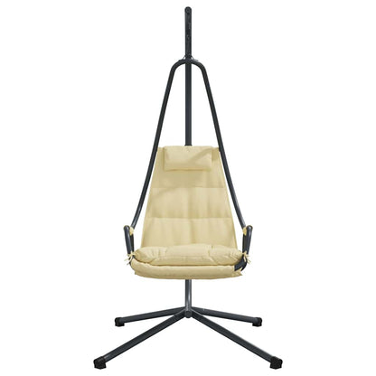 vidaXL Hanging Egg Chair Folding Beige 94 x 107 x 196.5 cm Steel