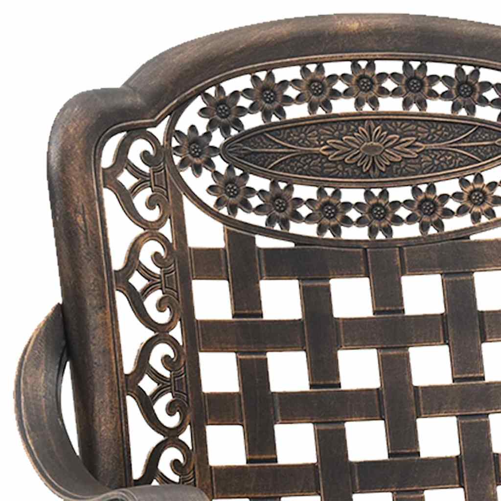vidaXL Garden Chair 2 pcs Bronze 55 x 56.5 x 91cm Aluminium