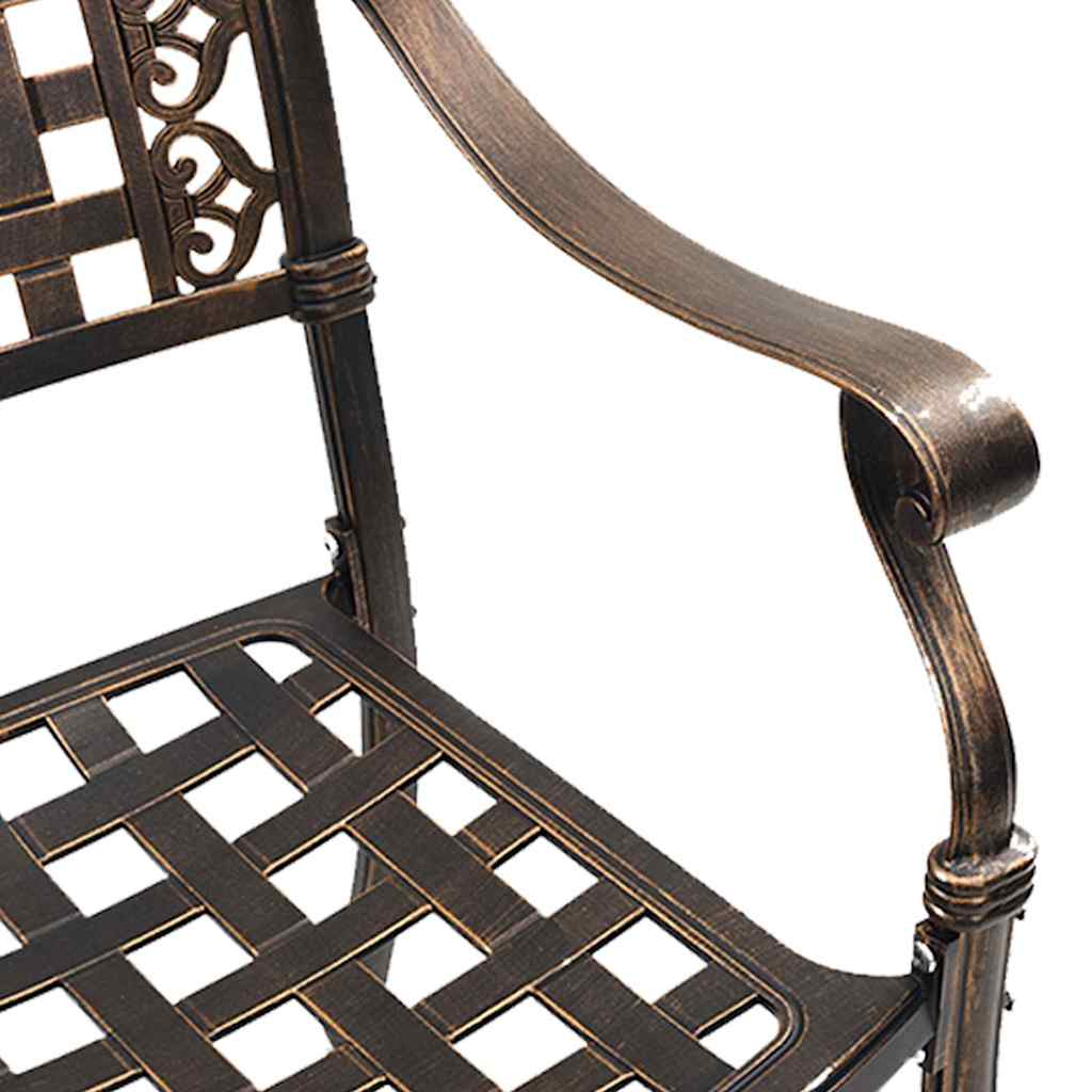 vidaXL Garden Chair 2 pcs Bronze 55 x 56.5 x 91cm Aluminium