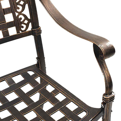 vidaXL Garden Chair 2 pcs Bronze 55 x 56.5 x 91cm Aluminium