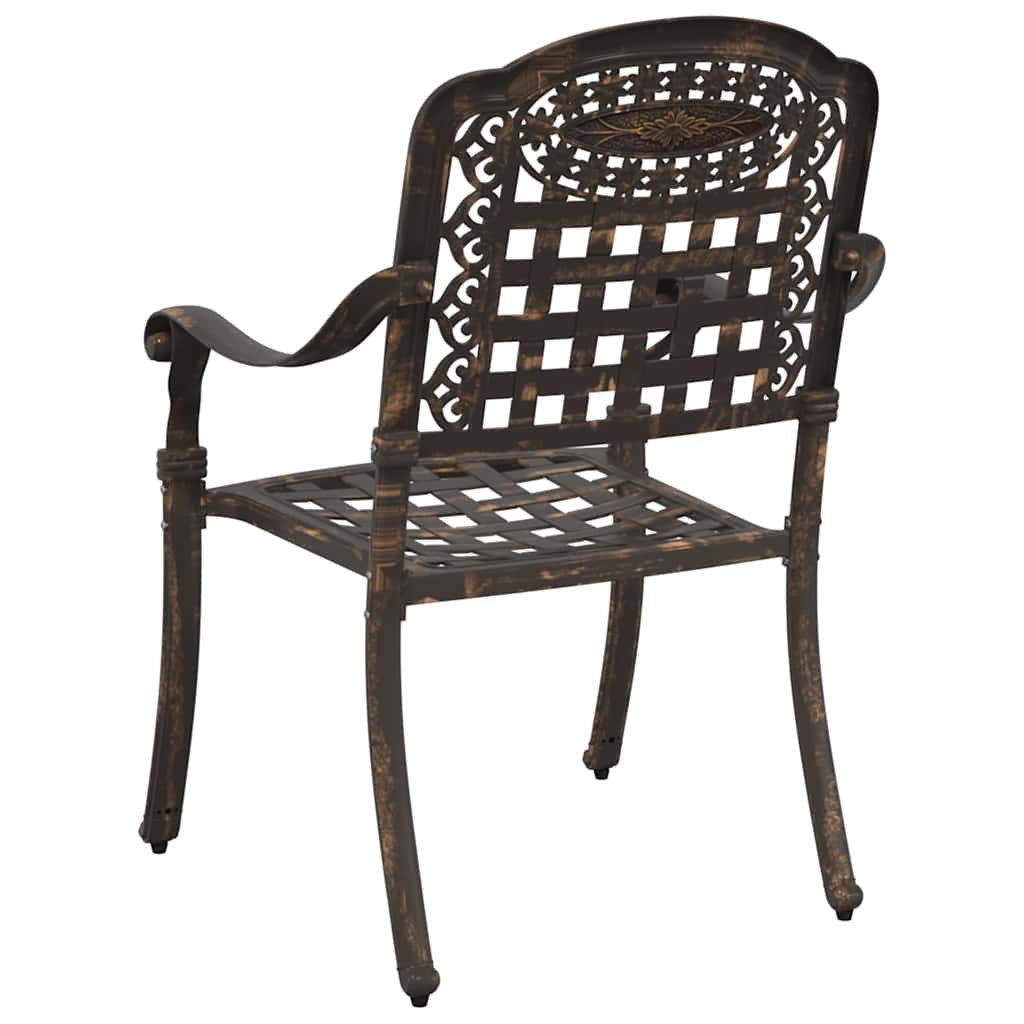 vidaXL Garden Chair 2 pcs Bronze 55 x 56.5 x 91cm Aluminium