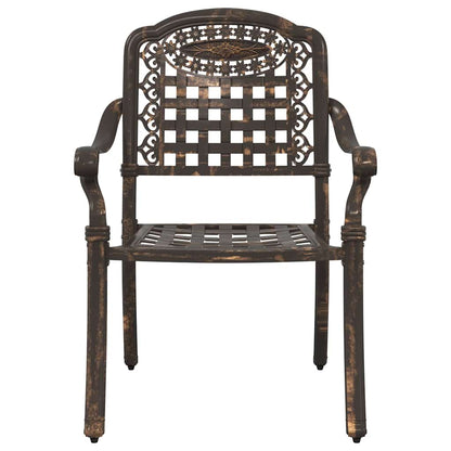 vidaXL Garden Chair 2 pcs Bronze 55 x 56.5 x 91cm Aluminium