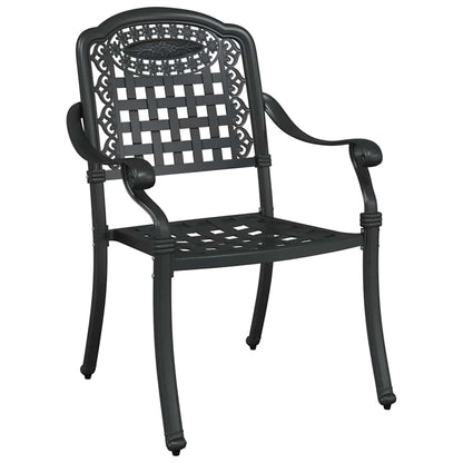 vidaXL Garden Chair 2 pcs Black 55 x 56.5 x 91cm Aluminium