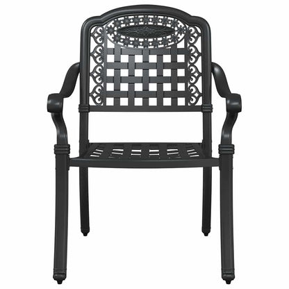 vidaXL Garden Chair 2 pcs Black 55 x 56.5 x 91cm Aluminium