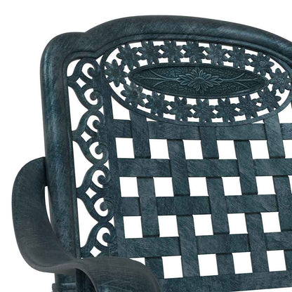 vidaXL Garden Chair 2 pcs Green 55 x 56.5 x 91cm Aluminium