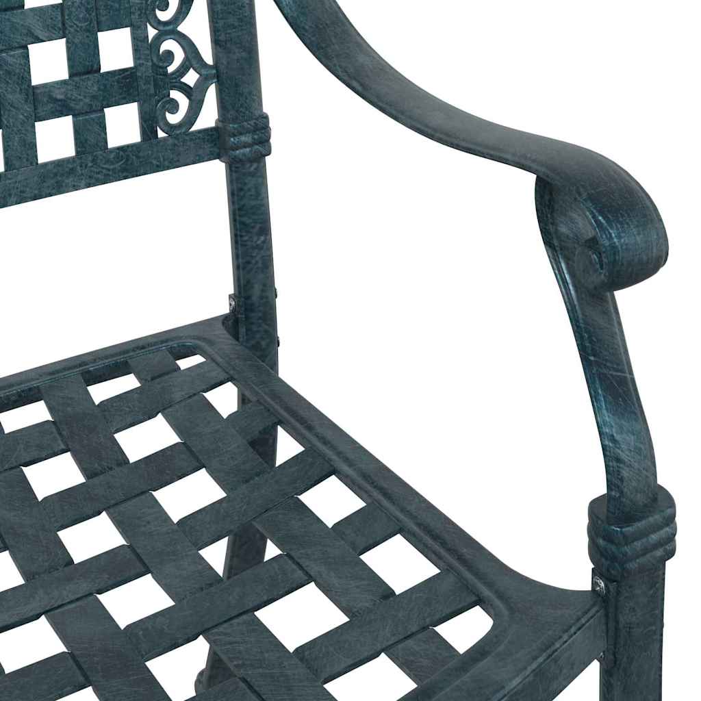 vidaXL Garden Chair 2 pcs Green 55 x 56.5 x 91cm Aluminium