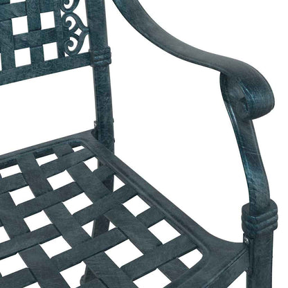 vidaXL Garden Chair 2 pcs Green 55 x 56.5 x 91cm Aluminium