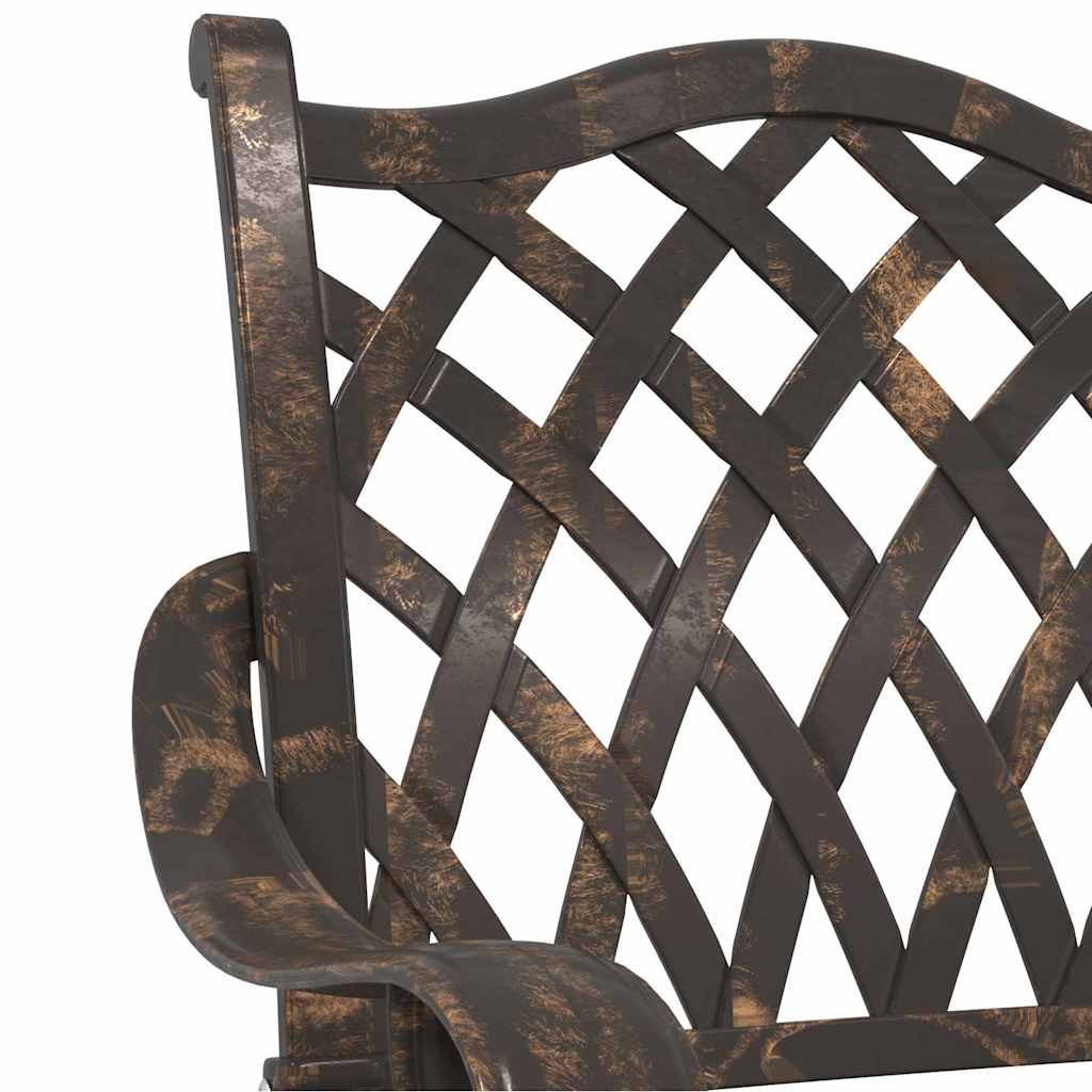 vidaXL Garden Chair 2 pcs Bronze 56 x 55 x 92.5cm Aluminium