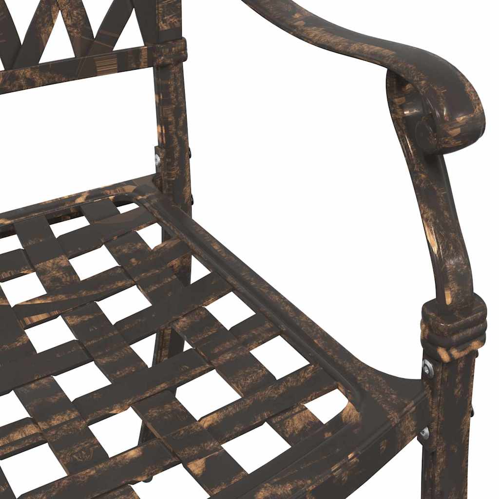 vidaXL Garden Chair 2 pcs Bronze 56 x 55 x 92.5cm Aluminium