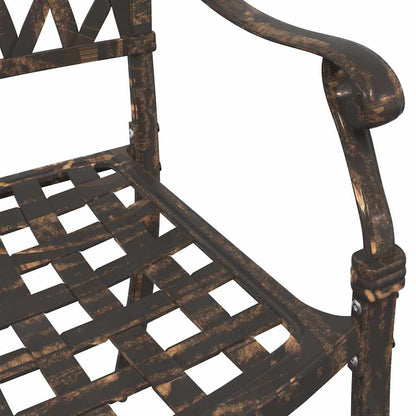 vidaXL Garden Chair 2 pcs Bronze 56 x 55 x 92.5cm Aluminium