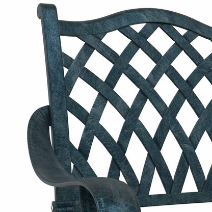 vidaXL Garden Chair 2 pcs Green 56 x 55 x 92.5cm Aluminium