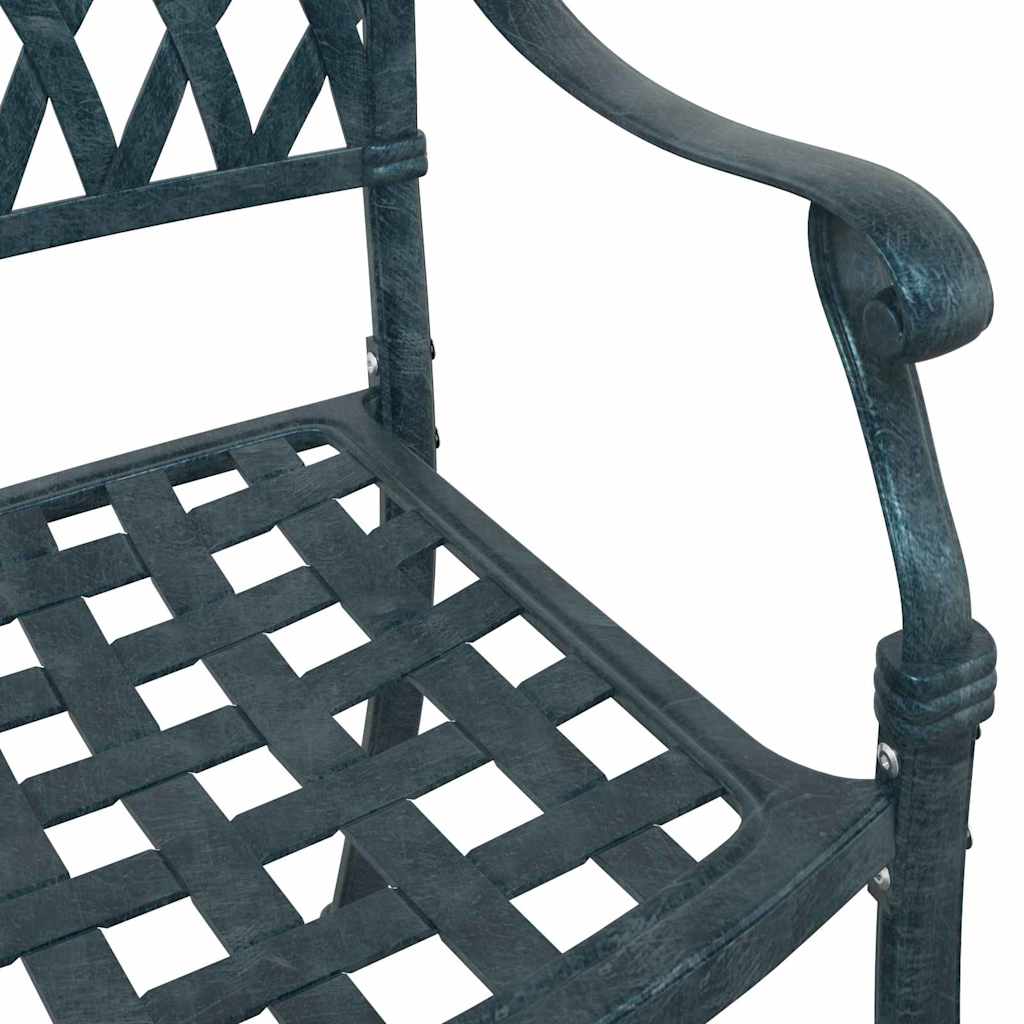 vidaXL Garden Chair 2 pcs Green 56 x 55 x 92.5cm Aluminium