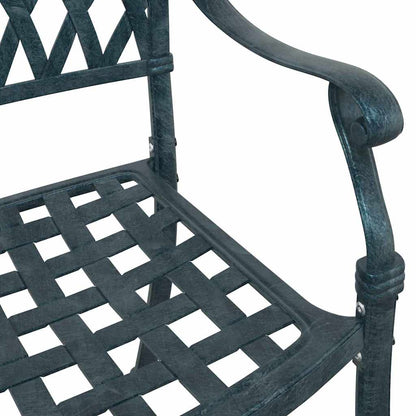 vidaXL Garden Chair 2 pcs Green 56 x 55 x 92.5cm Aluminium